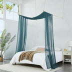 Warm Home Designs Extra Long Dusty Blue Sheer Window Scarf. Valance Scarves are 54 X 216 Inches. Great As Wedding Arch Draping Fabric, Bed Canopy Or for Decorative Project. AM Dusty Blue 216"