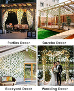 JACKYLED 84Ft 12 Pack Artificial Ivy Garland Fake Plants, Ivy Vines Leaves with CE Certified 80 LED String Lights, Hanging Ivy Lights for Bedroom Garden Party Wall Room Decor