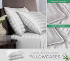 Twin Sheets by Pure Bamboo, Genuine 100% Organic Viscose Derived from Bamboo Bed Sheet Set, Luxuriously Soft & Cooling, Double Stitching, Lifetime Quality Promise (Twin, Jacquard White)
