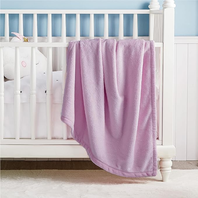 Bedsure GentleSoft Bedding Fleece Blanket for Girls and Boys - Soft Cozy Cute Small Throw Blankets for Travel, 43x55 Inches, Lilac