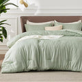 Bedsure King Size Comforter Set - Celadon Green Soft Bedding for All Seasons, Cationic Dyed Bed Set, 3 Pieces, 1 King Size Comforter (104"x90") and 2 Pillow Shams (20"x36"+2")