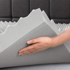 Best Price Mattress Mellow 4 Inch Egg Crate Memory Foam Mattress Topper with Infusion, Queen