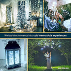 MUMUXI Battery Operated 16 Pack of Copper Wire LED Fairy Lights, 10ft Cool White, Easy to Shape, Waterproof, Indoor/Outdoor Use