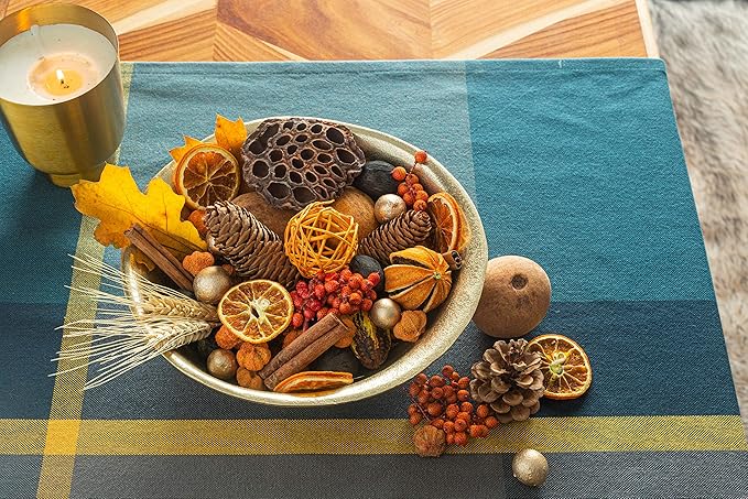 ANDALUCA Blissful Harvest Potpourri | Made in California | Large 20 oz Bag w/Fragrance Vial Included | Scents of Orange Zest, Nutmeg and Pumpkin