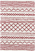 SAFAVIEH Arizona Shag Collection Area Rug - 5'1" x 7'6", Ivory & Red, Moroccan Design, Non-Shedding & Easy Care, 1.6-inch Thick Ideal for High Traffic Areas in Living Room, Bedroom (ASG741P)