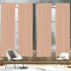 Ambesonne Scandinavian Window Curtains Pack of 2, Flower Like Motifs Folk Art in Tangerine Tones, Lightweight Set with Rod Pocket, 4 Panels of - 28" x 95", Sienna Sky