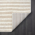 Abani Area Rug for Living Room -Nuevo 9' x 12' Beige Arch Pattern Area Rug, Soft and Durable Living Room Rug, Stain and Fade Resistant, Chic Modern Design, Pet & Kid Friendly