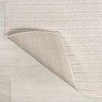 Eyely NCS101A-210 Scandinavian Odense Minimalist Angle Geometric Indoor Rug, Pet Friendly, Non-Shedding, Stain Resistant, Easy-Cleaning, Ivory/Cream, 2 ft. x 10 ft., Indoor/Outdoor, Runner Rug