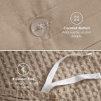 Bedsure Cotton Duvet Cover Set - 100% Cotton Waffle Weave Khaki Duvet Cover California King Size, GentleSoft™ and Breathable Cal King Tan Bedding Set for All Season, 3 Pieces, 104"x98"