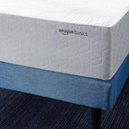 Amazon Basics Memory Foam Mattress, Medium Firm, Cooling Gel, Twin Size Mattress, CertiPUR-US® Certified Foam, 75 x 39 x 10 inches, White/Gray