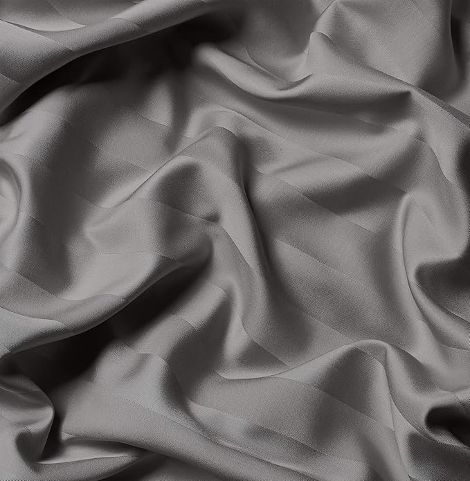 Full Sheets by Pure Bamboo, Genuine 100% Organic Viscose Derived from Bamboo Bed Sheet Set, Luxuriously Soft & Cooling, Double Stitching, Lifetime Quality Promise (Full, Jacquard Stone)