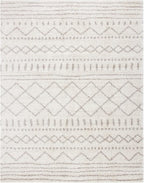 SAFAVIEH Arizona Shag Collection X-Large Area Rug - 11' x 15', Ivory & Beige, Moroccan Design, Non-Shedding & Easy Care, 1.6-inch Thick Ideal for High Traffic Areas in Living Room, Bedroom (ASG741A)