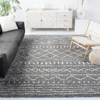 SAFAVIEH Arizona Shag Collection X-Large Area Rug - 11' x 15', Brown & Ivory, Moroccan Design, Non-Shedding & Easy Care, 1.6-inch Thick Ideal for High Traffic Areas in Living Room, Bedroom (ASG741B)