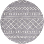 SAFAVIEH Arizona Shag Collection 8' Round Ivory/Beige ASG741G Moroccan Non-Shedding 1.6-inch Thick Area Rug