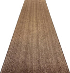 Custom Length Cut to Size Wide Width Carpet Runner Rug for Hallways, Slip Resistant Latex Rubber Backed, 31 inch Wide X Customized Length, Stripe Brown, 31 inch X 14 feet