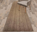 Custom Length Cut to Size Wide Width Carpet Runner Rug for Hallways, Slip Resistant Latex Rubber Backed, 31 inch Wide X Customized Length, Stripe Brown, 31 inch X 6 feet