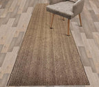 Custom Length Cut to Size Wide Width Carpet Runner Rug for Hallways, Slip Resistant Latex Rubber Backed, 31 inch Wide X Customized Length, Stripe Brown, 31 inch X 6 feet