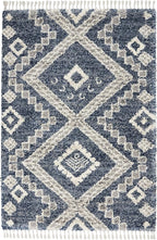 Nourison Home Scandinavian Shag Denim Blue 5'3" x 7'9" Area Rug, Easy Clean, Non Shedding, Bed Room, Living Room, Dining Room, Kitchen (5x8)