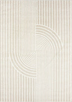 Abani Area Rug for Living Room -Nuevo 9' x 12' Beige Arch Pattern Area Rug, Soft and Durable Living Room Rug, Stain and Fade Resistant, Chic Modern Design, Pet & Kid Friendly