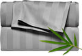 Full Sheets by Pure Bamboo, Genuine 100% Organic Viscose Derived from Bamboo Bed Sheet Set, Luxuriously Soft & Cooling, Double Stitching, Lifetime Quality Promise (Full, Jacquard Stone)