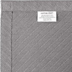 COTTON CRAFT Soft Cotton Thermal Blanket - Plush Herringbone Twill - All Season Luxurious Breathable Skin Friendly Lightweight Cooling Throw Blanket - Sofa Couch Travel Camping Dorm - Full Queen Grey