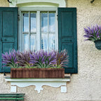 8 Pcs Outdoor Fake Plants UV Resistant Artificial Tall Grass Plants Faux Tropical Flowers Bushes Décor Fall Winter Summer Planters Patio Front Door Porch Plastic Greenery & Shrubs Decoration