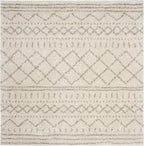 SAFAVIEH Arizona Shag Collection Area Rug - 10' Square, Ivory & Beige, Moroccan Design, Non-Shedding & Easy Care, 1.6-inch Thick Ideal for High Traffic Areas in Living Room, Bedroom (ASG741A)