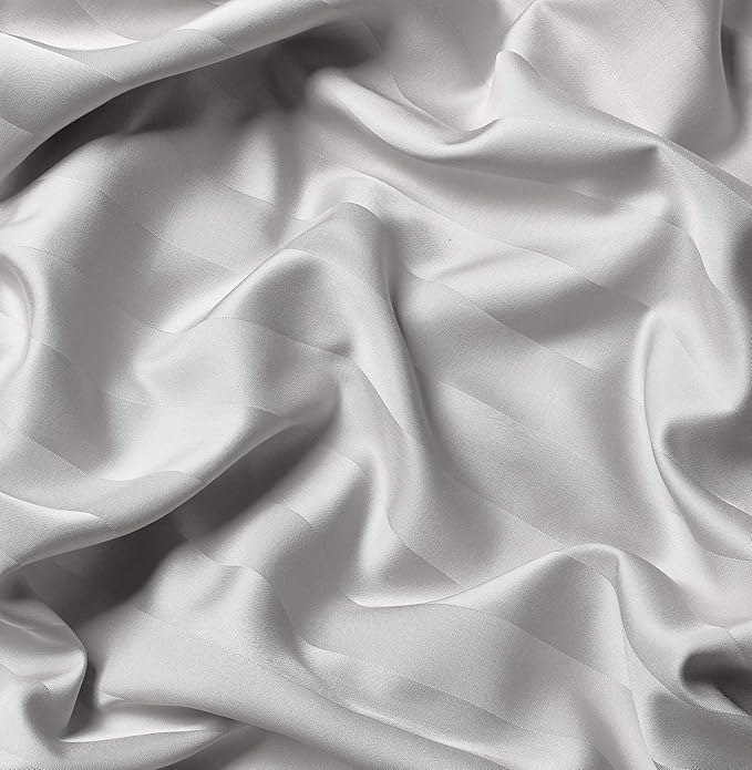 Twin Sheets by Pure Bamboo, Genuine 100% Organic Viscose Derived from Bamboo Bed Sheet Set, Luxuriously Soft & Cooling, Double Stitching, Lifetime Quality Promise (Twin, Jacquard White)