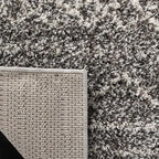 SAFAVIEH Arizona Shag Collection Area Rug - 10' Square, Charcoal/Beige, Geometric Design, Plush 1.6 Inch Thick Ideal for High Traffic Areas in Living Room, Bedroom, Dining (ASG741B)